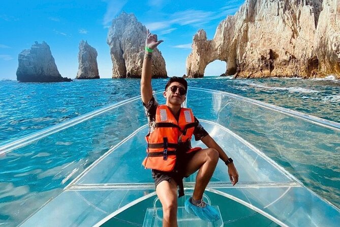 1 hour Private Navigation in Transparent Boat Arco de Los Cabos - El Arco and Land’s End in one short outing