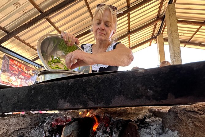 Azteca Tacos Cooking Class - Making nopales tacos from the ranch’s main crop
