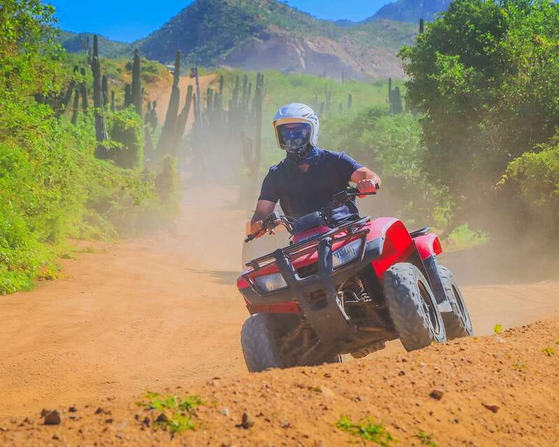 Cabo: Beach & Desert Single ATV Tour with Tequila Tasting - From your Cabo hotel to Migriño Park
