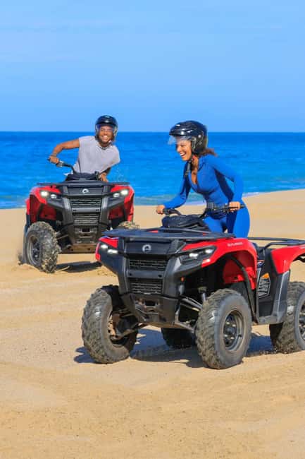 Cabo San Lucas: Beach & Desert ATV Tour with Tequila Tasting - The white sand of Migriño Beach
