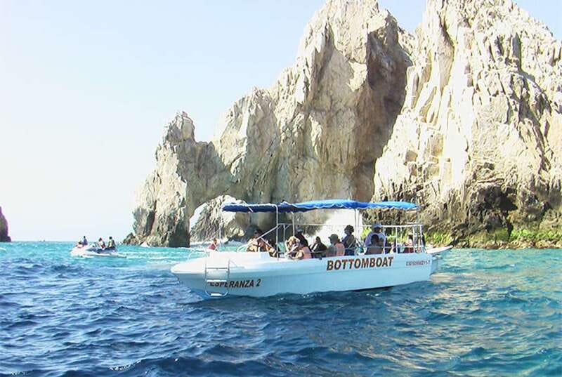 Cabo San Lucas: glass-bottom boat ride to "End of the Earth" - The Arch and the meeting of two seas