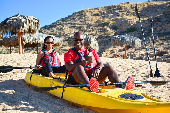 Cabo San Lucas Glass Bottom Kayak Tour and Snorkel at Two Bays - Transport, meeting points, and timing