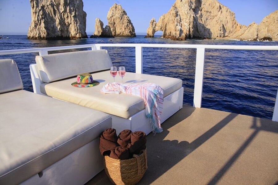 Cabo San Lucas: Private Catamaran Tour with Snorkeling - Jumping from the double-deck catamaran