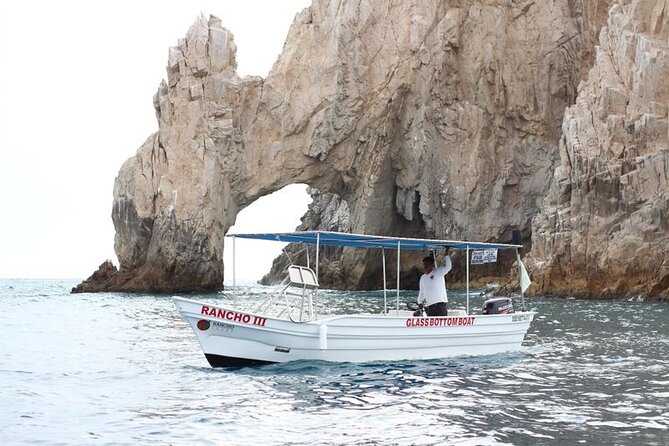 Glass Bottom Boat in Cabo San Lucas, free time in Playa del Amor - El Arco, Cabo’s essential photo stop