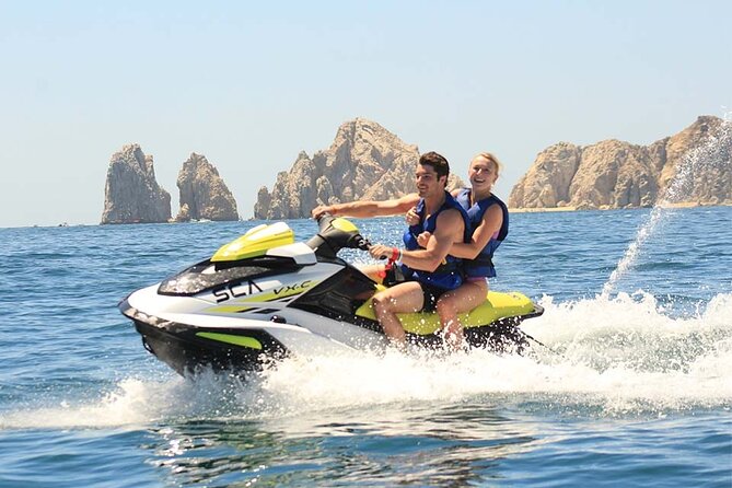 Jetski Ride Activity in El Medano Beach of Mexico - Racing out from Medano Beach