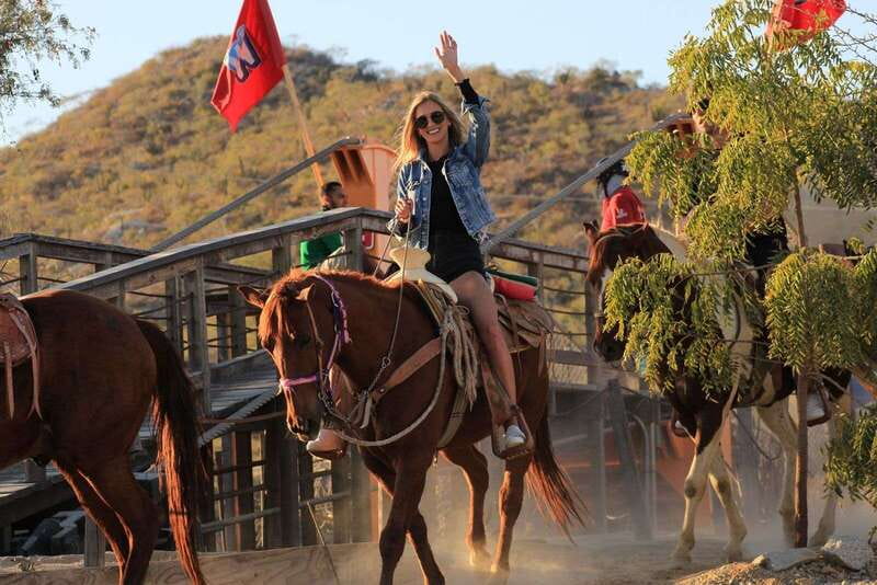 Los Cabos: Horseback Riding in Canyon a Mexican Experience - Crossing the Large Hanging Bridge