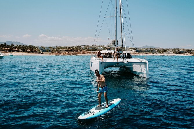 Los Cabos Seasonal Whale Watch and Snorkel Tour - Whale watching from the catamaran