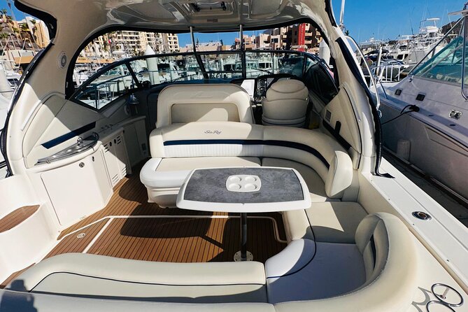 Luxury Yacht Tour in Los Cabos 45FT SeaRay Sundancer - What is included, and what you should bring