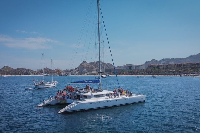Multimillion Yacht Cabo Cruise Sunset or Snorkel Optional PICKUP! - Open bar, food, and the floating party