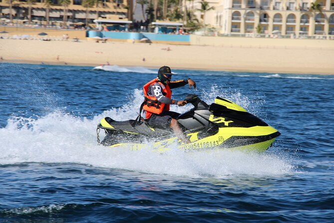 New Jetski Adventure in Cabo San Lucas Bay with Hotel Pickup 1hr - Key points at a glance