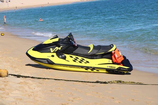 New Jetski Adventure in Cabo San Lucas Bay with Hotel Pickup 1hr - Riding a Yamaha Jetski into Cabo San Lucas Bay