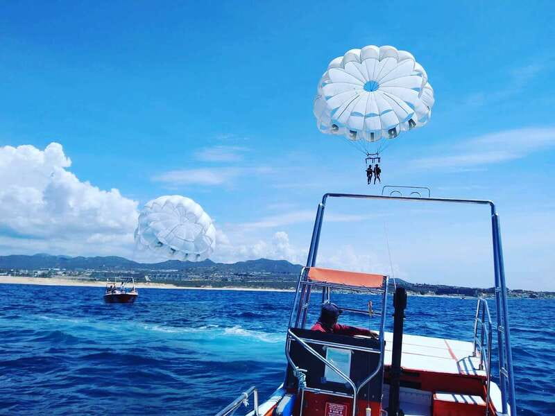 Parasailing in Cabo San Lucas - The view from above Land’s End and the Cabo Arch