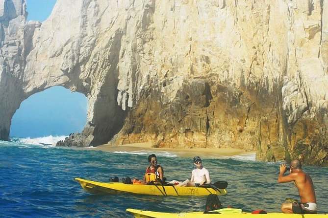 Private Los Cabos Arch & Playa del Amor tour by Glass bottom kayak - El Arco up close, if the wind allows