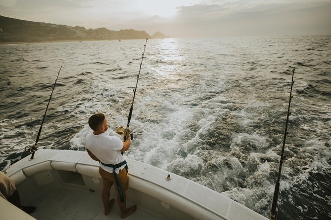 Private Sport Fishing Charter Experience in Cabo San Lucas (5 Hours) - A serious fishing boat at Cabo’s harbor