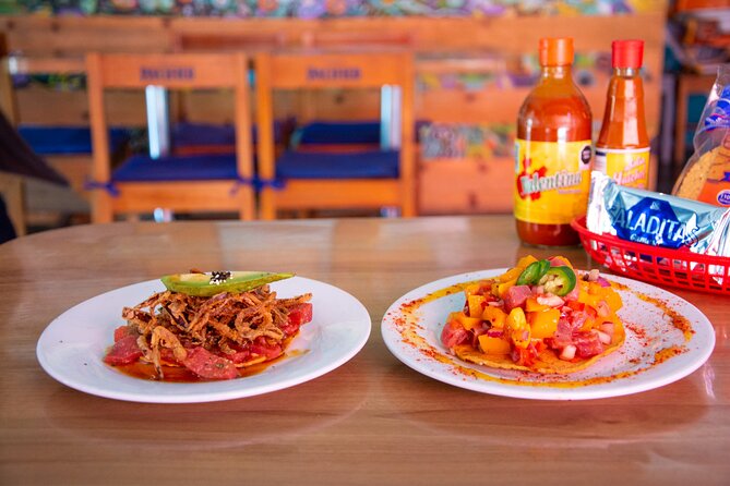 Seafood Galore, Los Cabos Food Tour - The first bites: seafood sampler and handmade tortillas