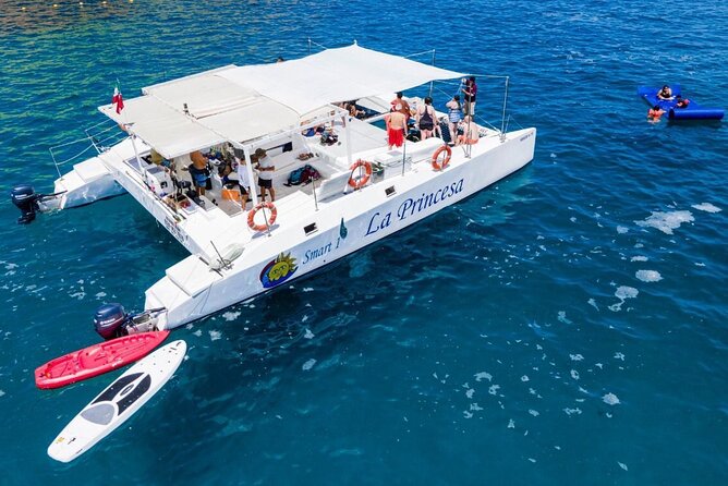 Snorkeling Catamaran Tour at Santa Maria Bay - Cabo’s famous rocks before the snorkel stop