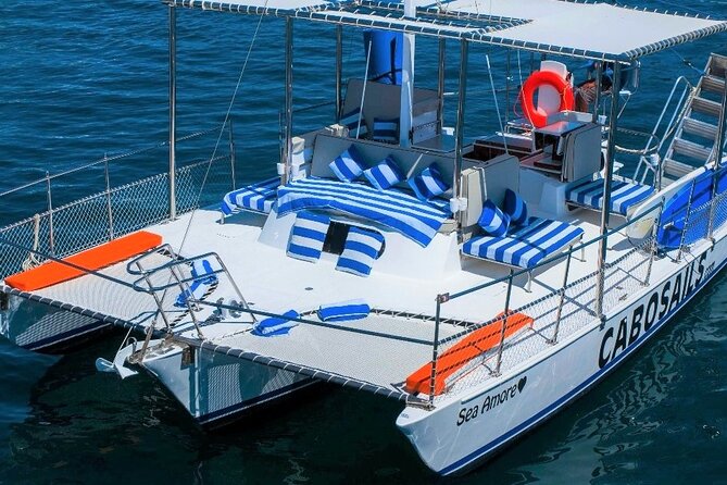 Snorkeling in Cabo San Lucas on 35' Sea Amore Trimaran - Lunch, fresh food, and the open bar