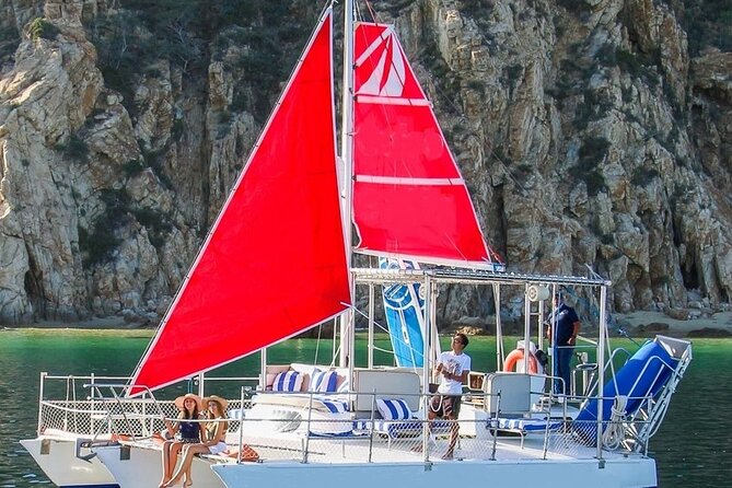 Snorkeling in Cabo San Lucas on 35' Sea Amore Trimaran - Paddle boards and the floating water mat