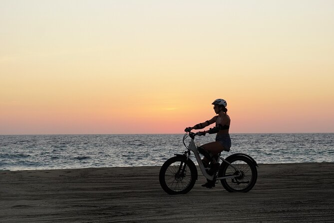 Sunset E-bike Beach Ride with Mexican Dinner and Margaritas - Riding the cactus trails and small canyons