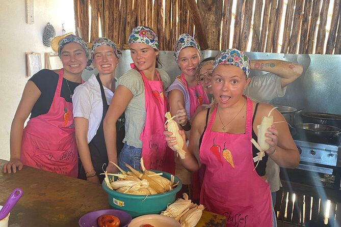 Tamales or chiles rellenos cooking class,tequila & Mezcal tasting - Preparing guacamole, salsa, and fresh ceviche