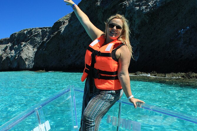 Tour to Arch in the only Clear Boat in Cabo Cruise Hotel PICKUP! - Price, dock fees, and what pickup really means