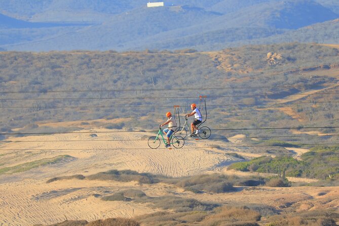 Unique experience on Sky Bike, Atv and Camels from Cabo San Lucas - The aerial ride rewards calm nerves